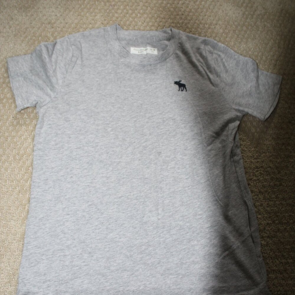 Boys Grey Abercrombie Tee 9/10